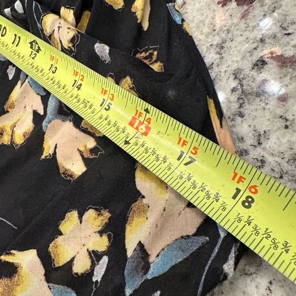 Free People Floral Mini Dress in Black and Yellow - Picture 6 of 9